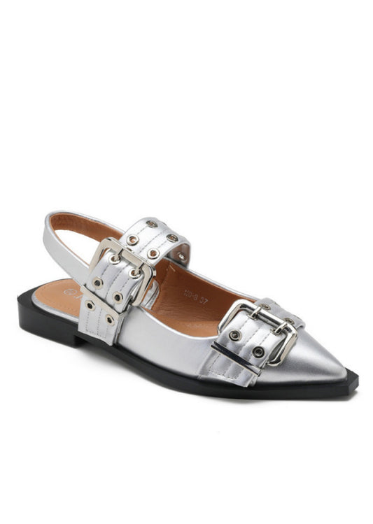 Ballerines à Sangles Buckle Flats - Édition Luxe | Dupe